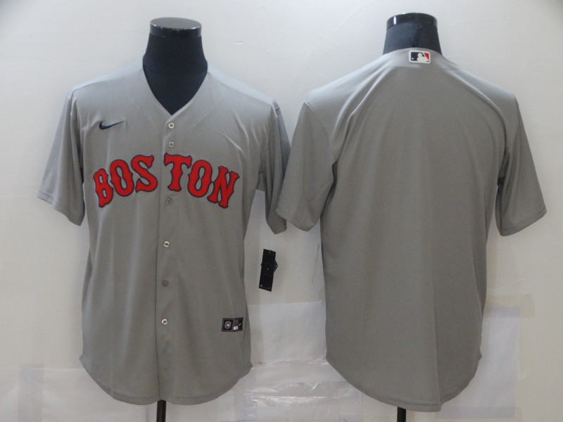 Men's Boston Red Sox Gray Alternate Team Blank Jersey